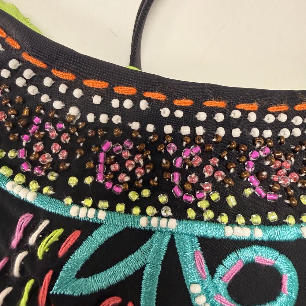 Nanette Lepore Mantra Goddess Cross Back One-Piece Swimsuit - Picture 5 of 13